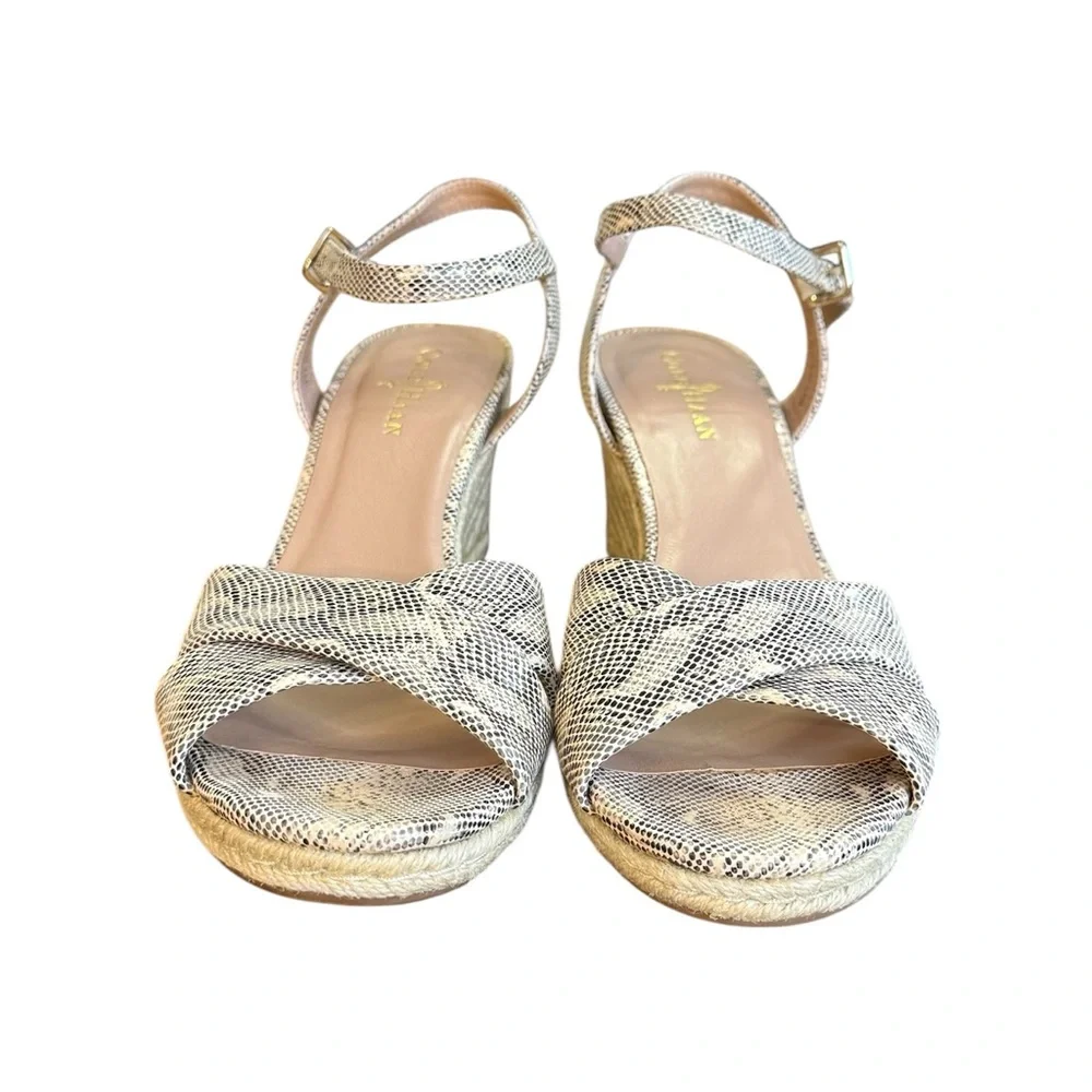 Cole Haan Air Camila Sandals 90 White Pine Snake Print Women's Size 8.5 B - Picture 4 of 8